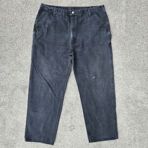 Carhartt Black Duck Canvas Carpenter Pants Original Dungaree Fit B11 BLK 44X34